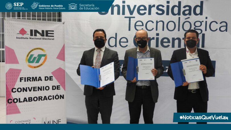 Se crea fuerte alianza entre el Instituto Nacional Electoral del Estado de Puebla y la UT de Oriental.
